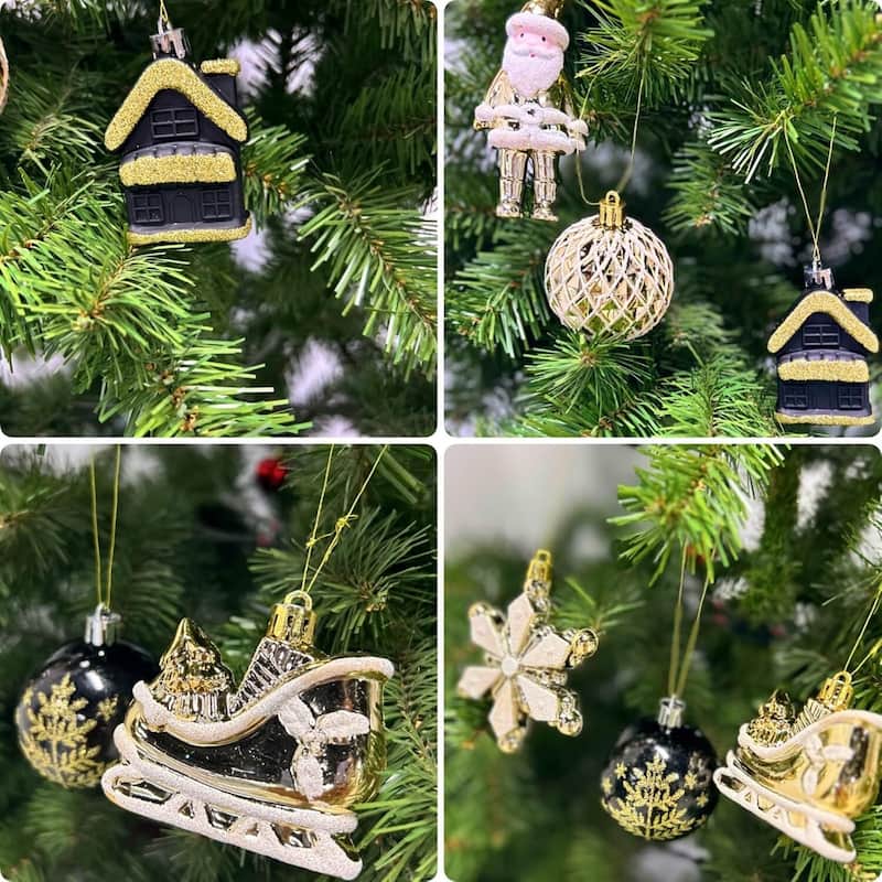 50 Pcs Christmas Decoration Ball Ornaments Set for Holiday Party Wedding - N/A