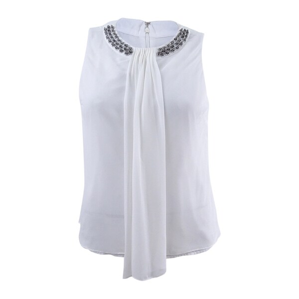 plus size white chiffon top