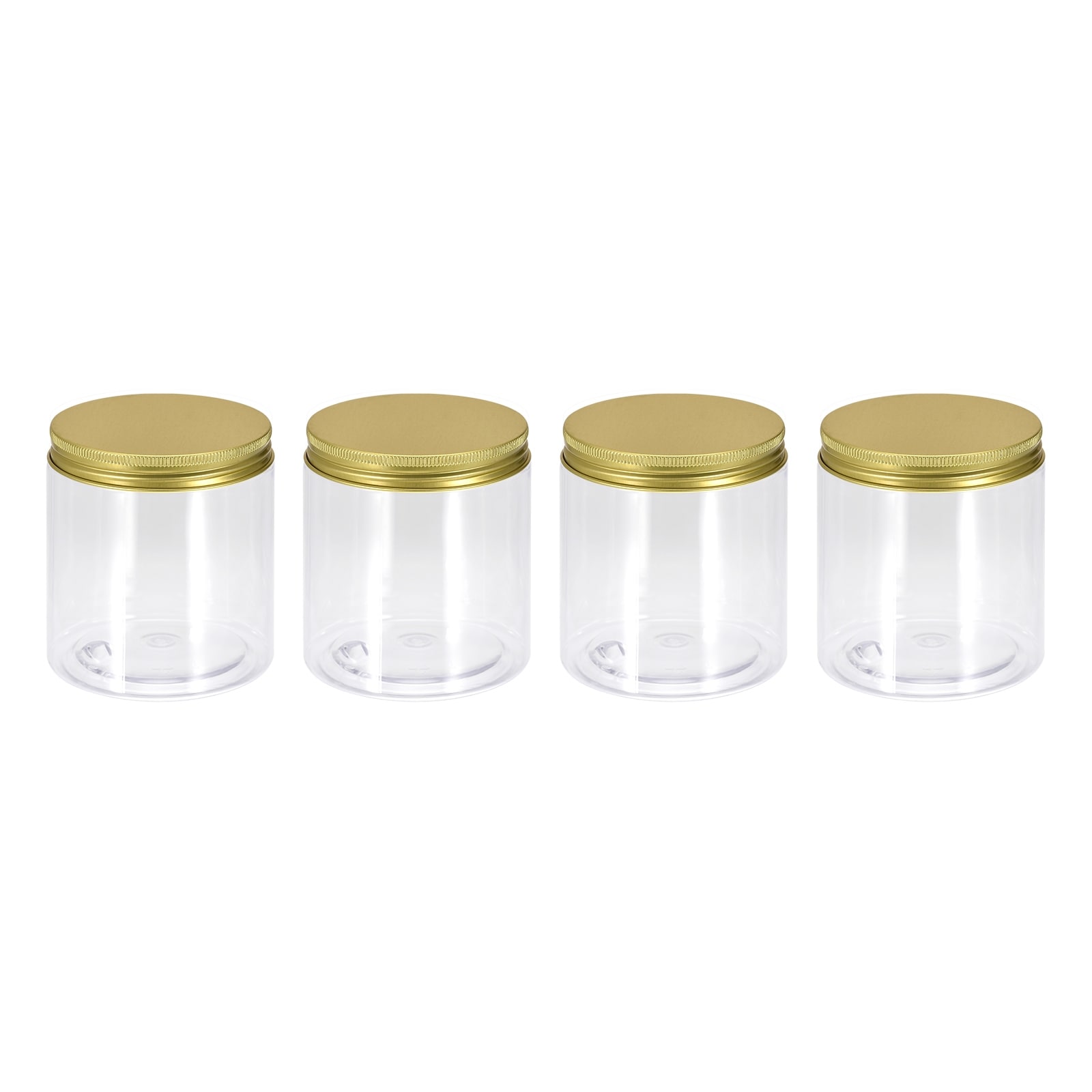 https://ak1.ostkcdn.com/images/products/is/images/direct/e459dbdba950e2864148e72c584ebc29a6e194bb/4Pcs-250ml-Clear-Plastic-Jars-with-Gold-Lid-Food-Storage-Containers-for-Kitchen.jpg