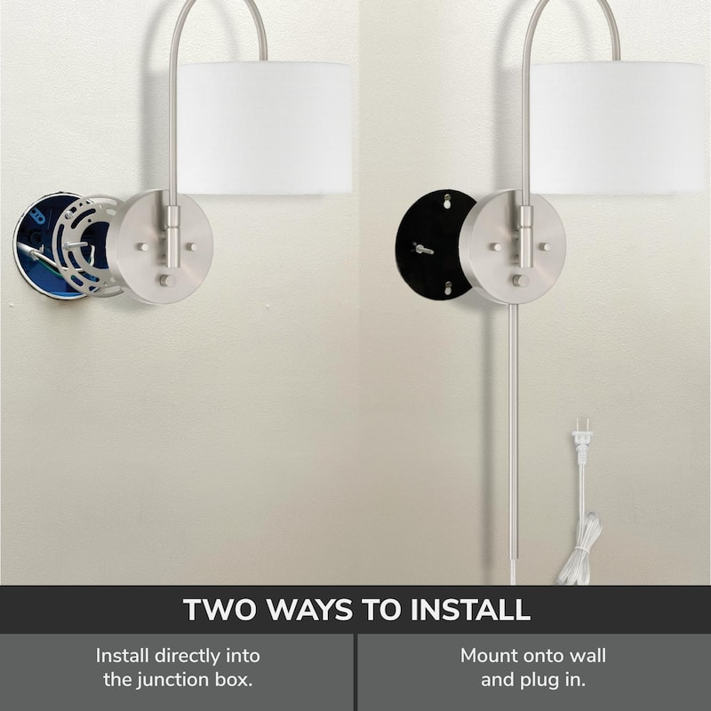 Hunter Horizon 1-Light Wall Sconce - Bedroom, Bathroom, Hallway, Living Room - Transitional