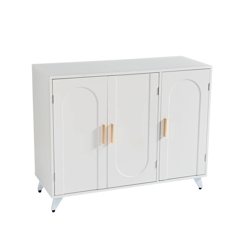 Sideboard Buffet cabinet with 3 doors and removable shelves, for living room, dining room