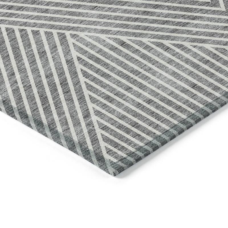 HomeRoots Geometric Transitional Rectangle Outdoor Rug