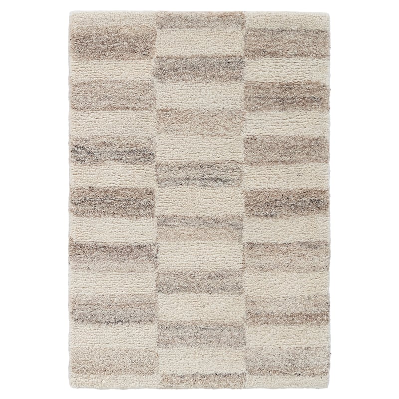 Terra by Obeetee Dunes Steps Neutral Rug - Lavender/Ivory - 2' x 3'