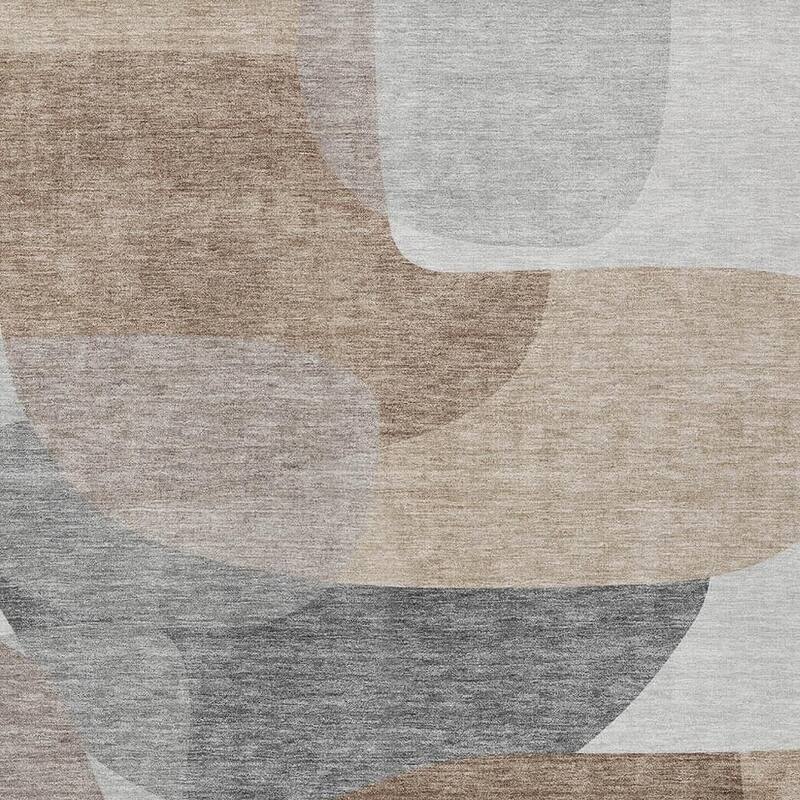 HomeRoots Abstract Transitional Rectangle Outdoor Rug