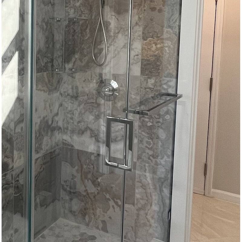 CEL 8"x 8" Square Tubing Back-to-Back Pull Handle for shower door