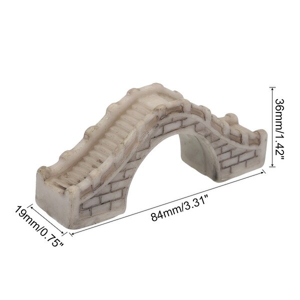 Miniature De Pont Vintage Pour Aquarium Et Jardins Miniatures - Taille 6x2.2x1.8 Cm - Décoration Détaillée Et Imperméable - 1