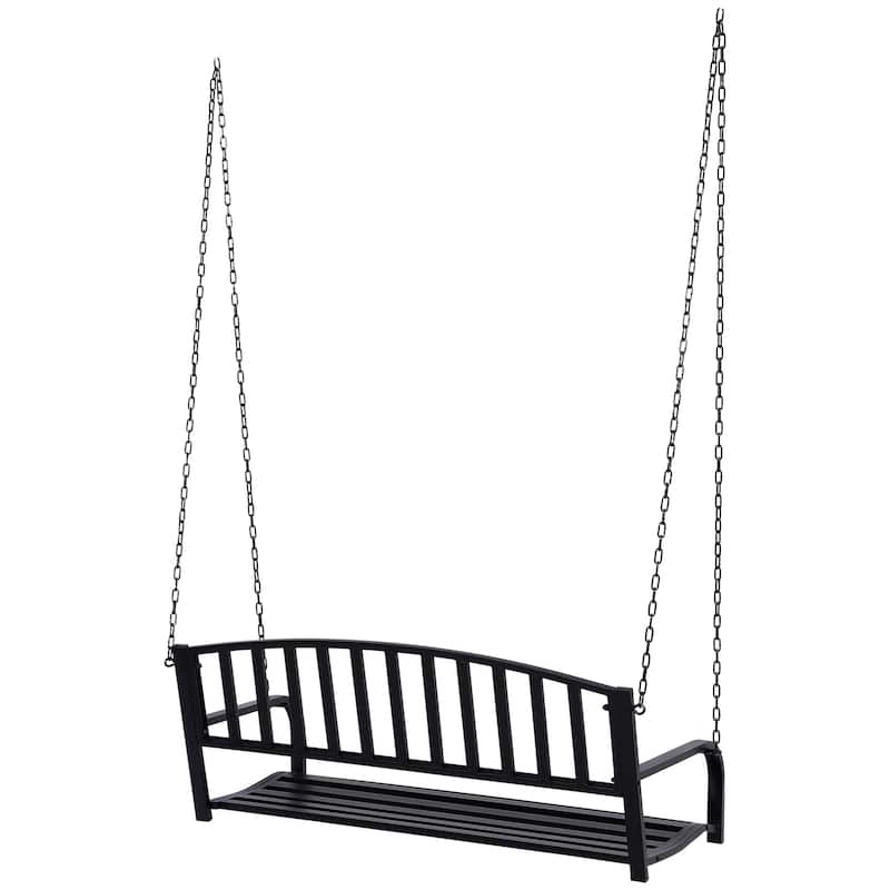 Outsunny 2-person Front Hanging Porch Swing Bench