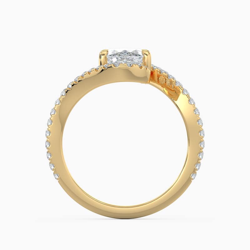 Auriya 14k Gold Marquise Lab Grown Diamond Bypass Engagement Ring 1.00 to 5.00 ct. tw. (F-G, VS)