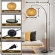 preview thumbnail 4 of 12, 1-Light 75" Arc Floor Lamp with Hand-woven Bamboo Shade