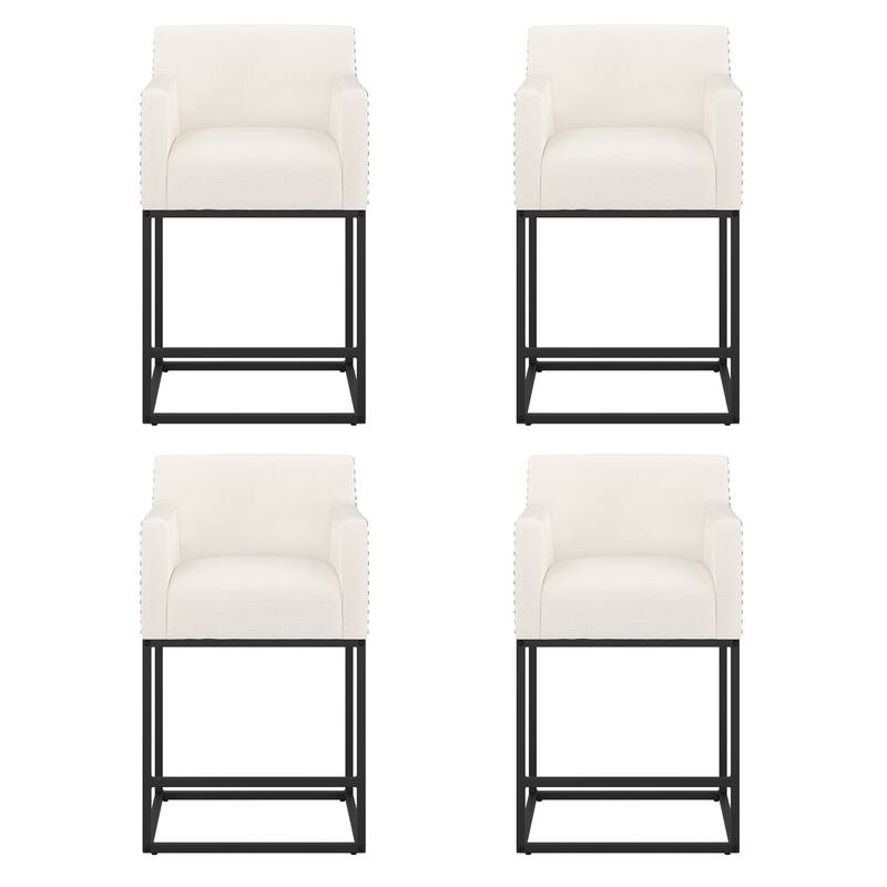 Modern Counter Height Bar Stools Fabric Upholstered Counter Stool