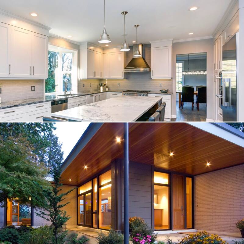 Luxrite 6 Pack PAR20 LED Spotlight Bulb, 7W=50W, Dimmable, Indoor Outdoor, 500 Lumens, Wet Rated, E26 Base, UL Listed