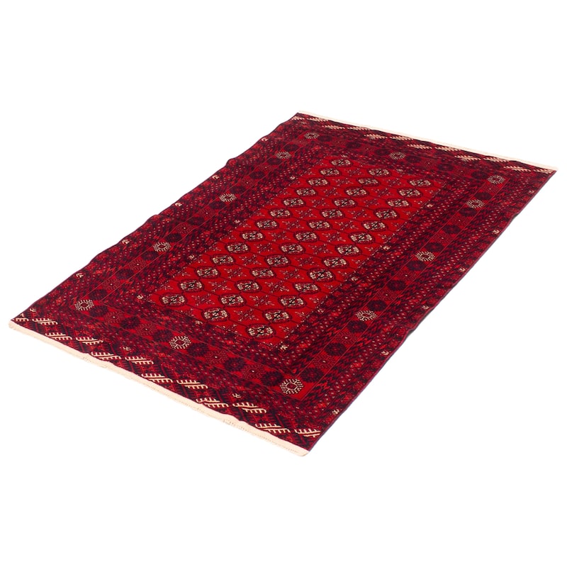 Teimani Red Rug 4'1" x 5'11" - 4'1 x 5'11