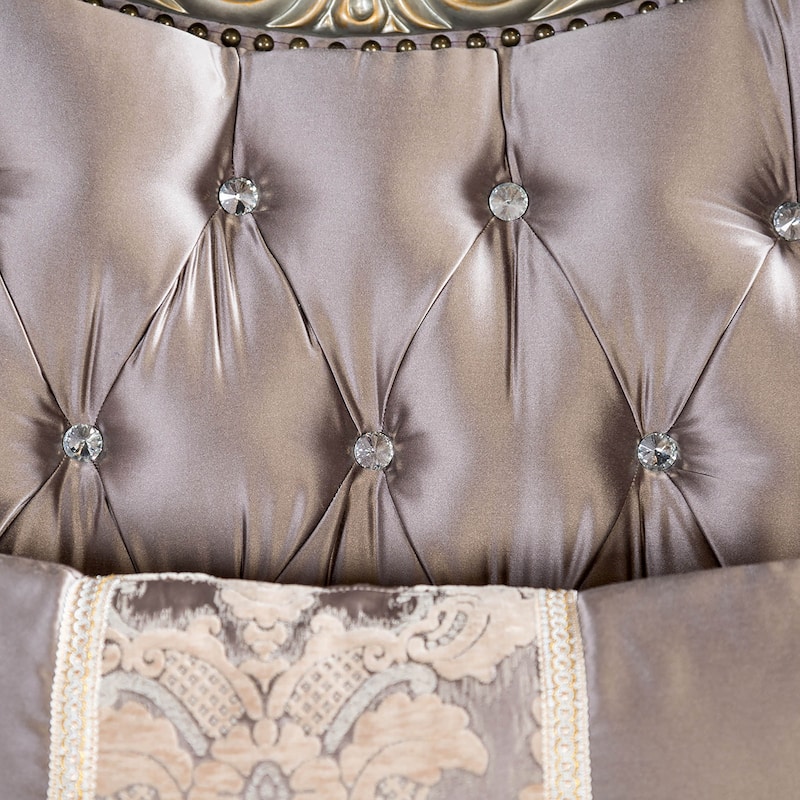 Furniture of America Cintel Traditional Velvet Tufted Wingback Loveseat