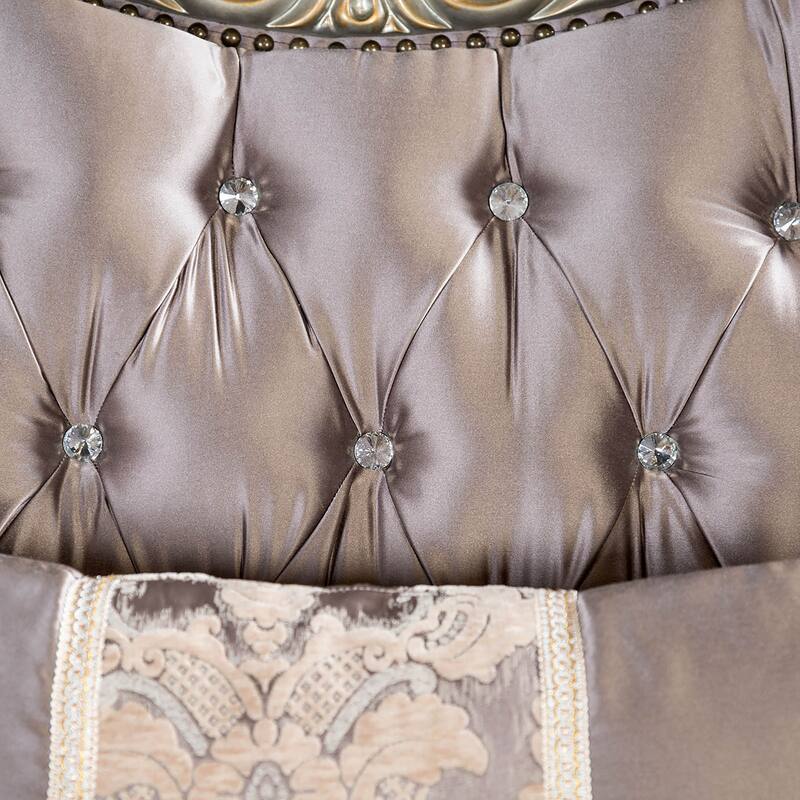 Furniture of America Cintel Traditional Velvet Tufted Wingback Sofa