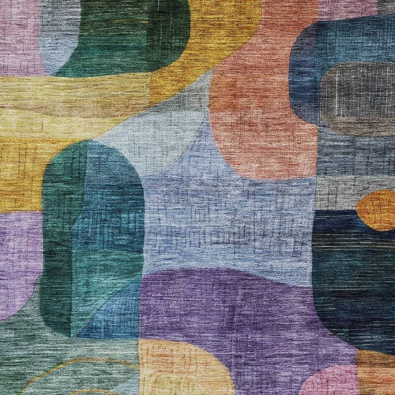 HomeRoots Abstract Transitional Rectangle Outdoor Rug