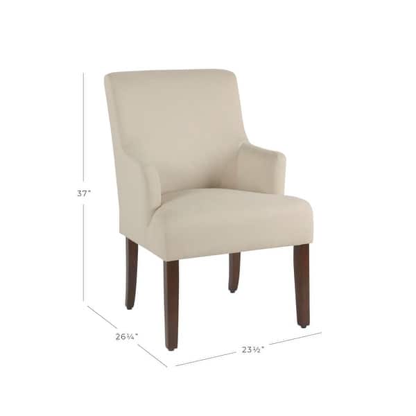 dimension image slide 0 of 2, HomePop Meredith Anywhere Chair - Stain Resistant Cream Fabric