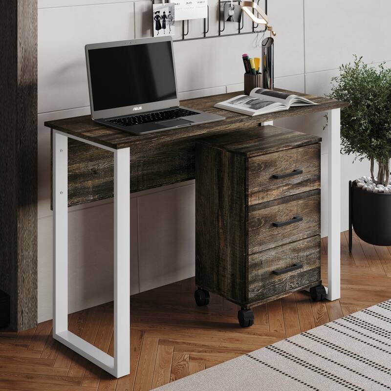 CraftPorch Luxury Writing Table with Drawer Cabinet