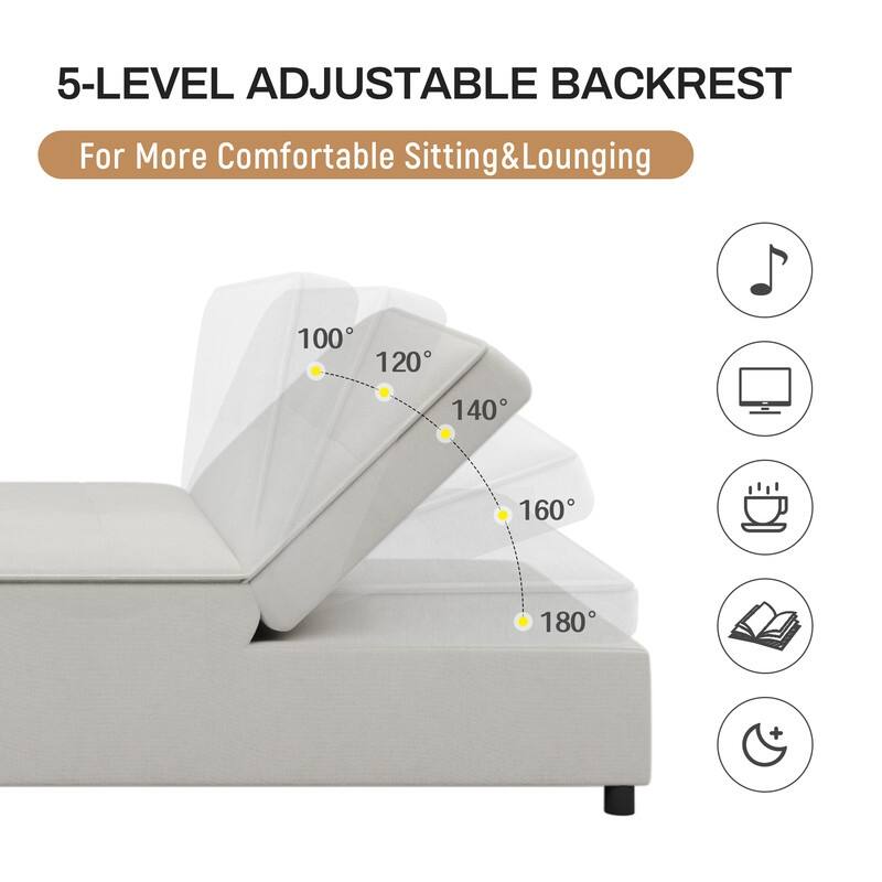Upgraded Sleeper Chair Bed Sofa Bed,4 in 1 Multi-Function Folding Ottoman Bed
