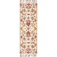 Alexander Home Sahara Botanical Berry Hand-Hooked Wool Area Rug - On ...