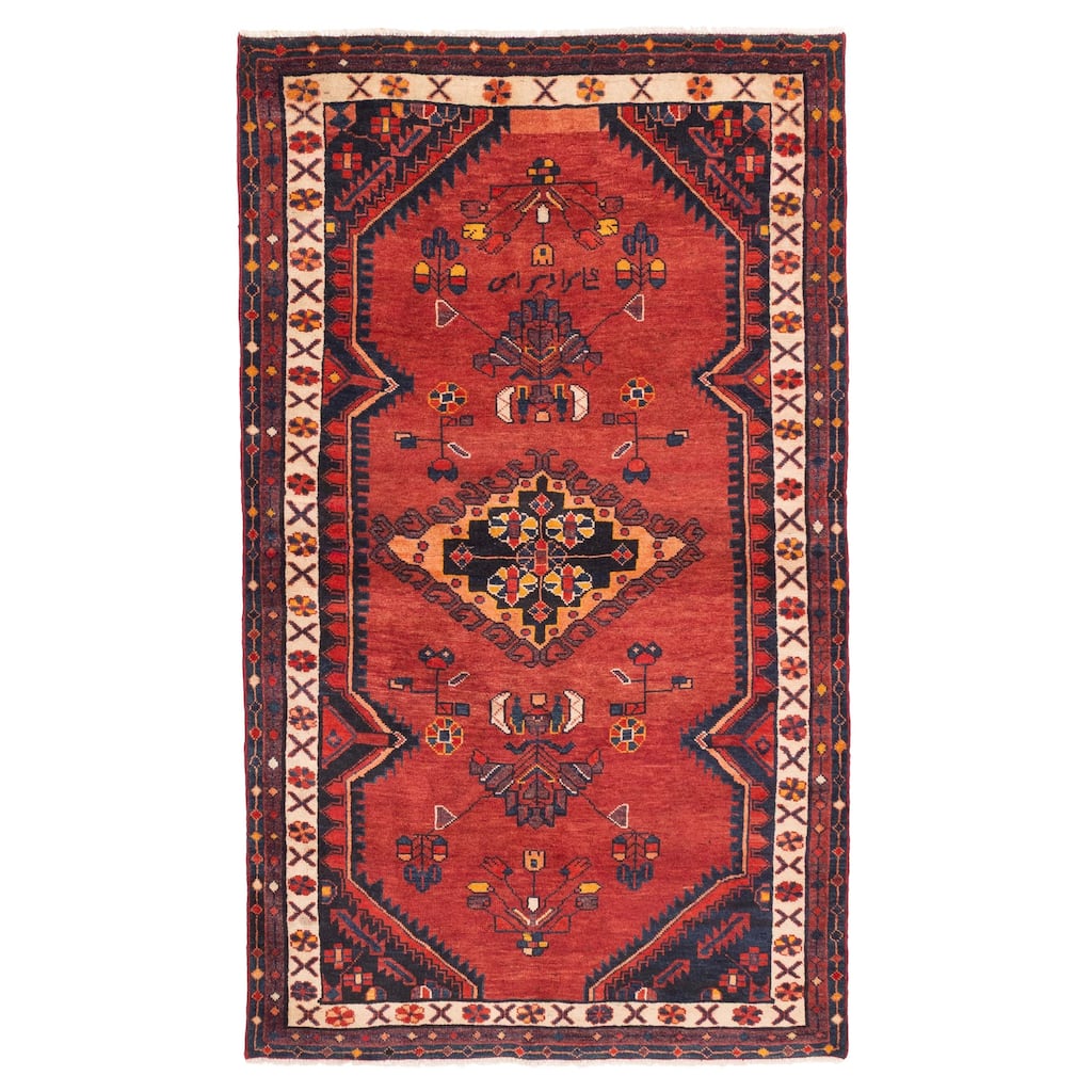 ECARPETGALLERY Hand-knotted Konya Anatolian Red Wool Rug - 4'4 x 7'6