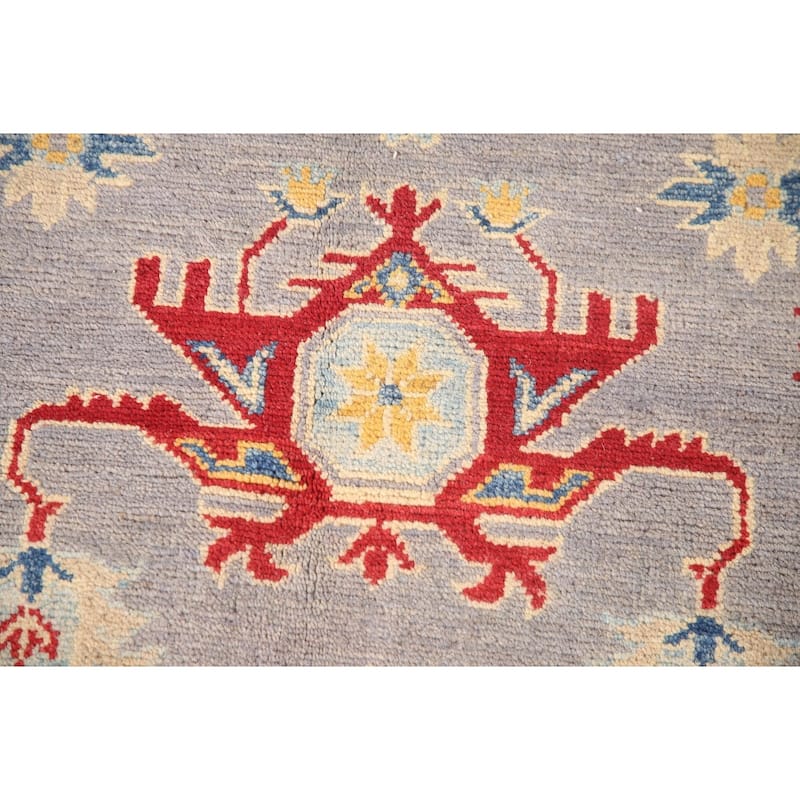 Oriental Kazak Area Rug Hand-Knotted Wool Carpet - 6'7" x 10'2"