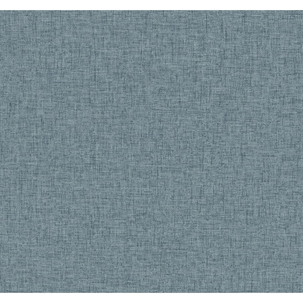 A-Street Prints Bentley Navy Faux Linen Wallpaper