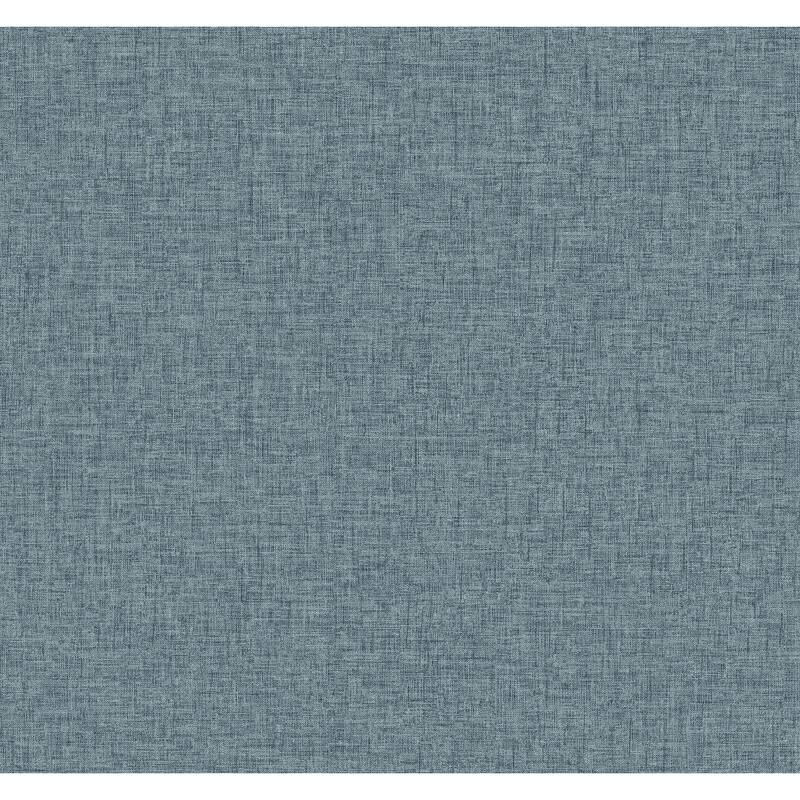 A-Street Prints Bentley Navy Faux Linen Wallpaper