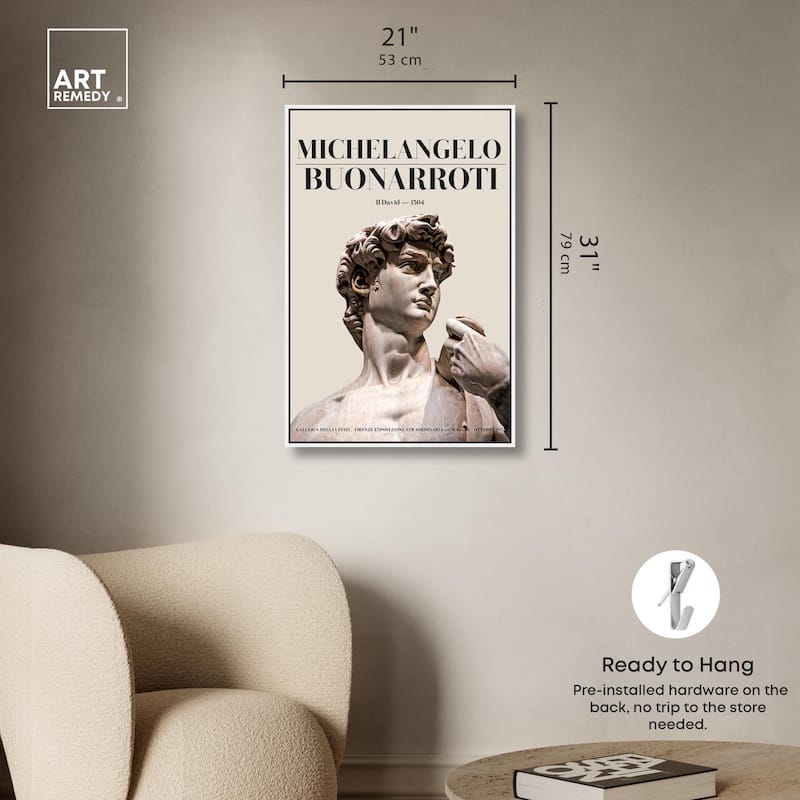 Gaze of Michelangelo's David Canvas by Art Remedy
