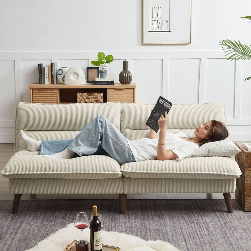 Cordury Armless Futon Sofa Bed