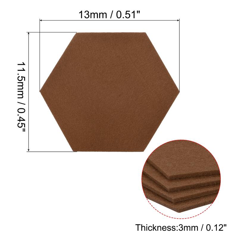 Felt Coasters, 9pcs Absorbent Pad Coaster for Drink Cup Pot Bowl Vase - Brown