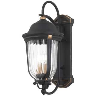 The Great Outdoors Peale Street 4 Light 28" Tall Outdoor Wall Sconce
