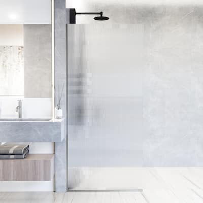 VIGO Zenith 34" W x 74" H Frameless Fixed Shower Screen