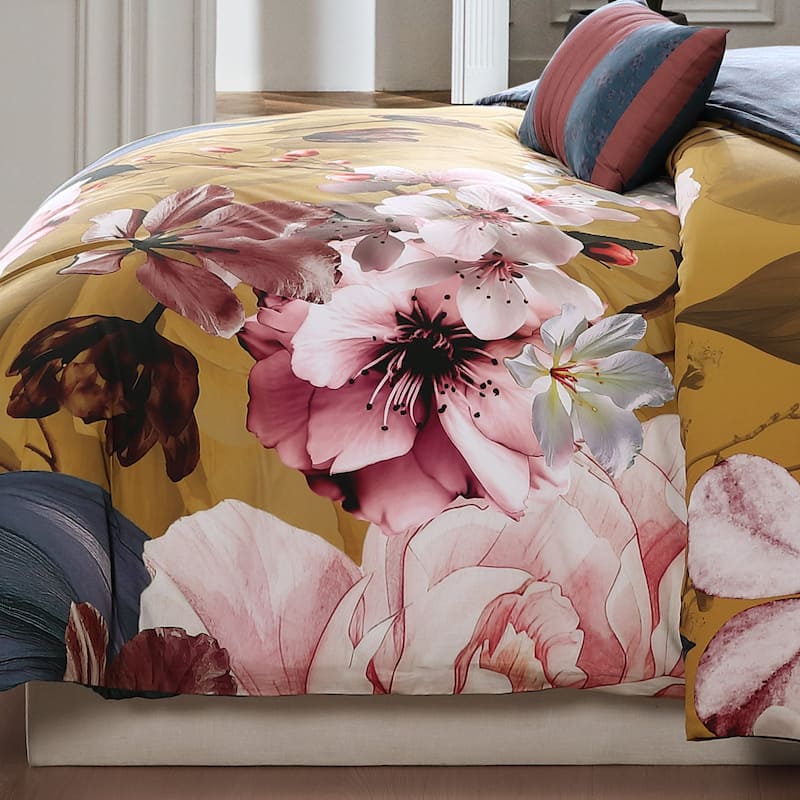 Bebejan Golden Bounty 100% Cotton Sateen 5 Piece Reversible Comforter Set