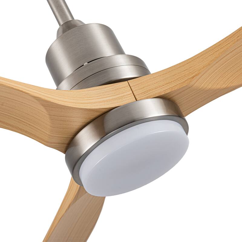 52 Inch 3-Blade LED Indoor&Outdoor Ceiling Fan with Light and Remote
