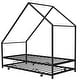 preview thumbnail 24 of 29, Roomfitters Twin Size Metal House Bed with Trundle, Space-Saving Design with Sturdy Metal Frame