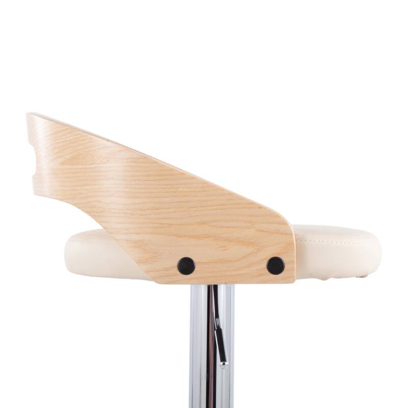 Carson Carrington Simon Adjustable Bar Stool with Oval Footrest (Set of 2)