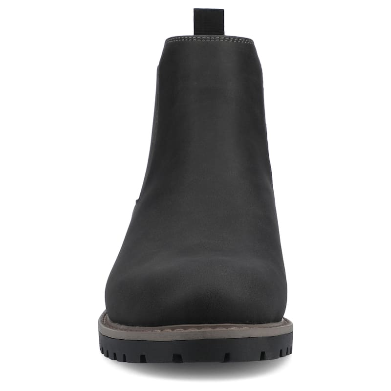 Vance Men's Osmond Round Toe Chelsea Boot - Black - 12
