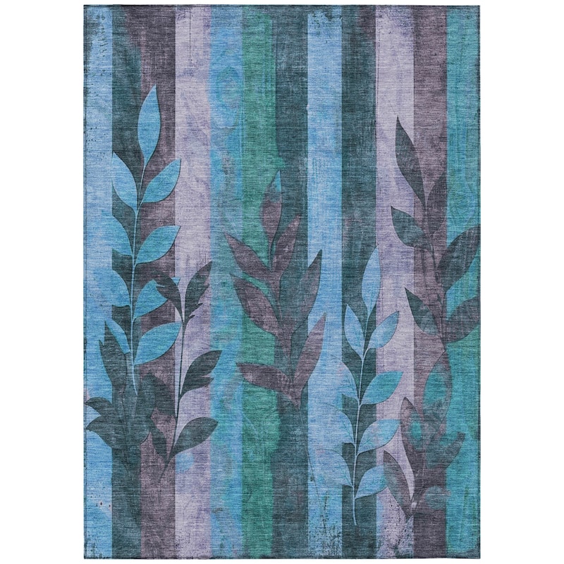 HomeRoots Floral Transitional Rectangle Outdoor Rug