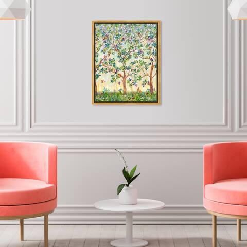 Oliver Gal 'Pretty Place' Floral and Botanical Green Wall Art Canvas Print