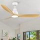 preview thumbnail 10 of 58, YUHAO 56 inch 6 Speed Quiet DC Motor Indoor Matte White Ceiling Fans with Lights and Remote Control