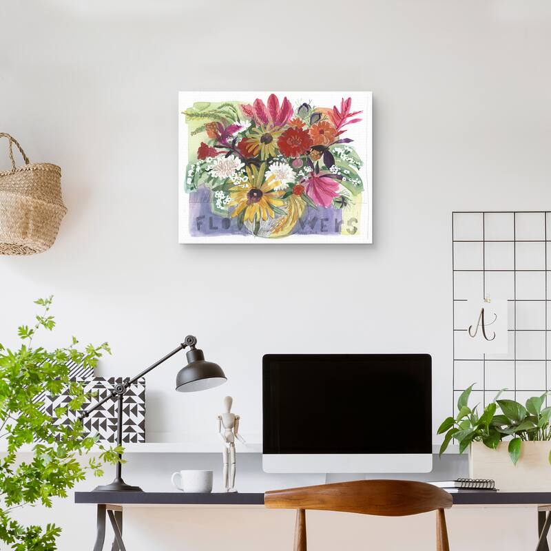 Flowers by Maret Hensick Canvas Art Print