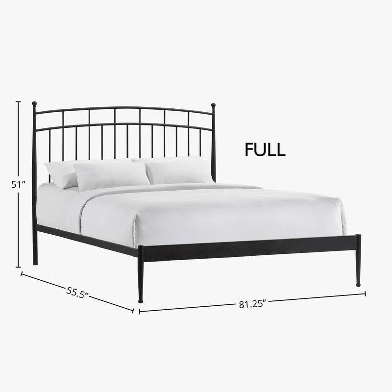 Intercon Traditional Metal Panel Bed, Black