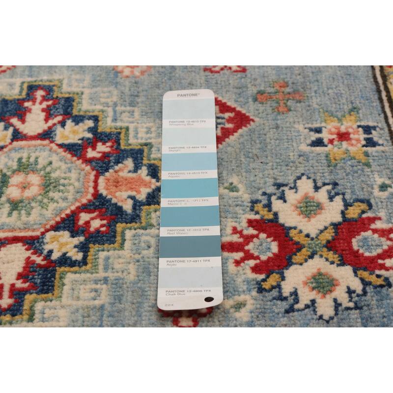ECARPETGALLERY Hand-knotted Uzbek Ghazni Blue Wool Rug - 4'11 x 7'3