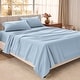preview thumbnail 62 of 69, Bare Home Organic Cotton Flannel Sheet Set King - Light Blue