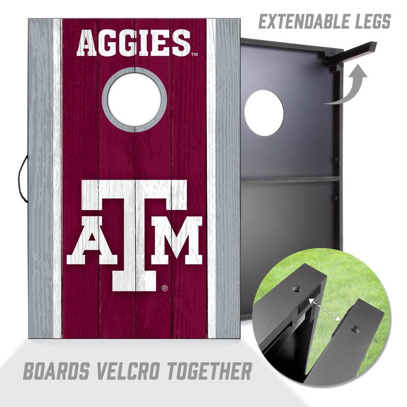 Texas A&M Aggies NCAA Compact 2x3 Tailgate Cornhole Board Set