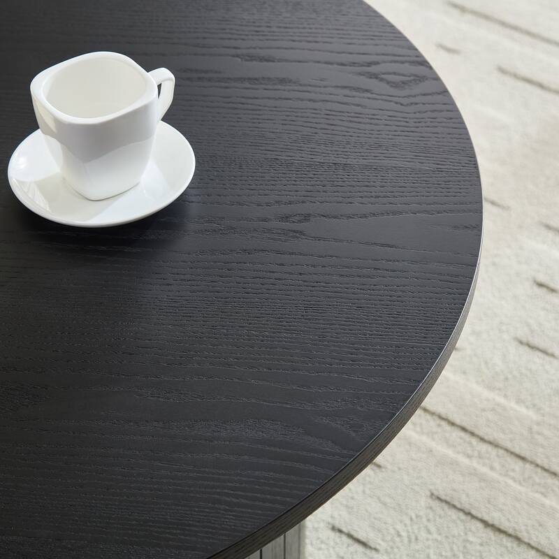 Wood Coffee Table Round, Rustic Charm For Living Room Decor