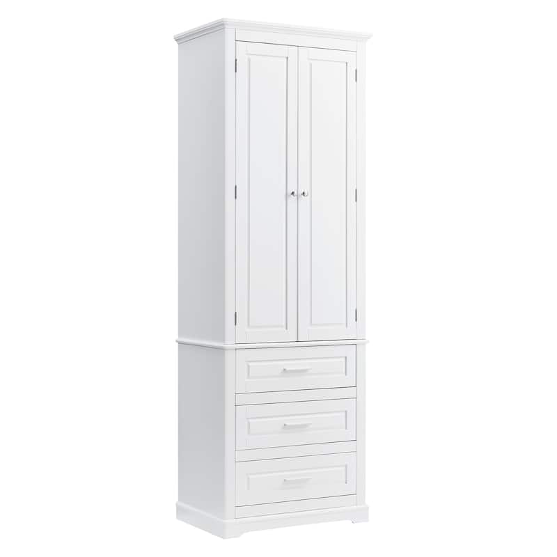 Tall Storage Cabinet with Three Drawers