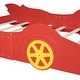 preview thumbnail 20 of 28, Full Size Race Car Bed Wooden Platform Bed with Wheels and Rails