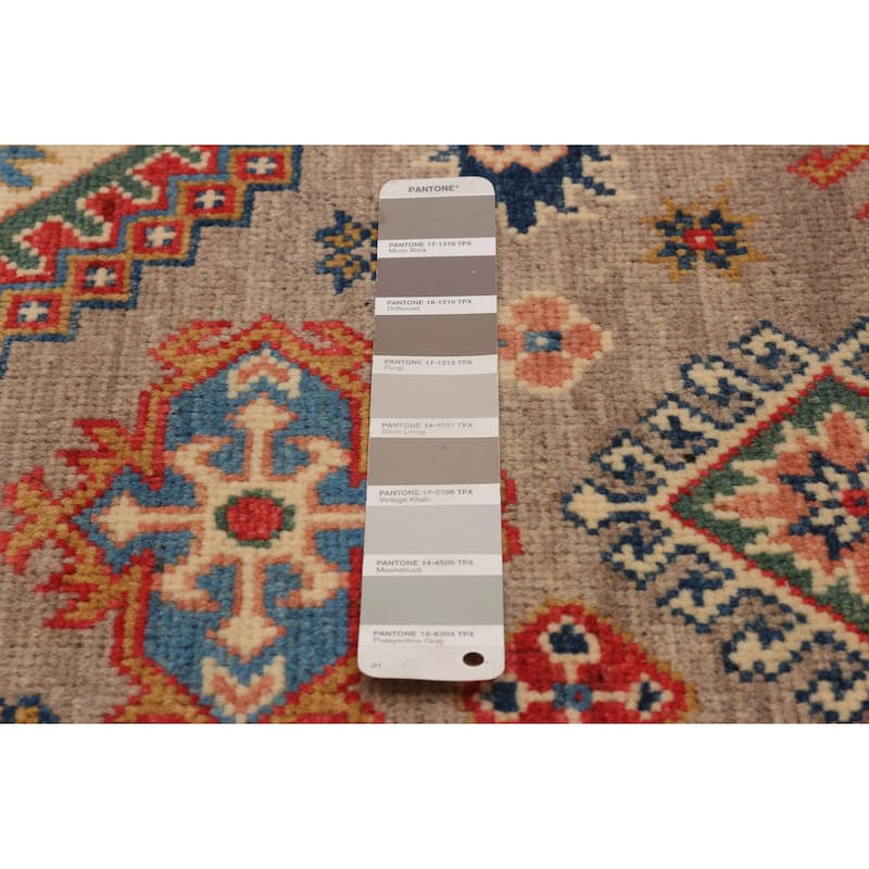 ECARPETGALLERY Hand-knotted Uzbek Ghazni Taupe Wool Rug - 3'11 x 5'10
