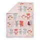 preview thumbnail 4 of 3, Lambs & Ivy Little Woodland Animals Luxury Minky and Sherpa Baby Blanket